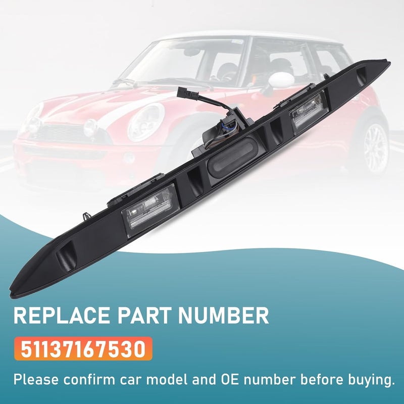 ANDO RACING Car Rear Trunk Lid Release Tailgate Opening Switch Compatible with 2002-2008 BMW Mini Cooper 1.6L R50 R53 R52, Trunk Handle Replacement 51137167530 - Image 3